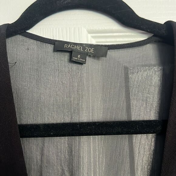 Rachel Zoe Black Jumpsuit - Long Pants Romper - See Thru Mesh Back, Never Worn - Picture 2 of 6